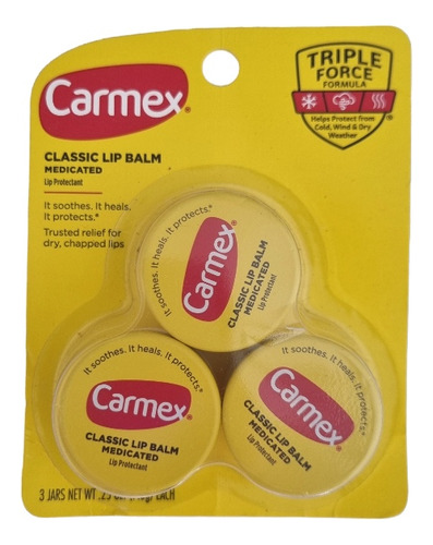 Carmex Bálsamo Labial X 3. Importado Usa