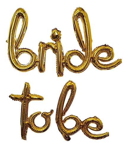 Globo Frase Cursiva Bride To Be Dorado