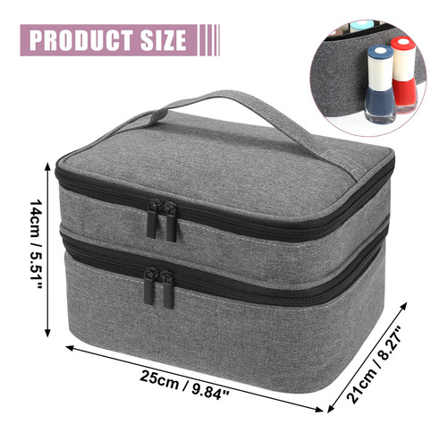 Estuche De Transporte Para Esmalte Uñas 30 Botellas Gris