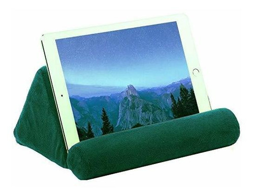Soporte Cojin Para Tablets Y iPad, Microfibra Peluche, Green