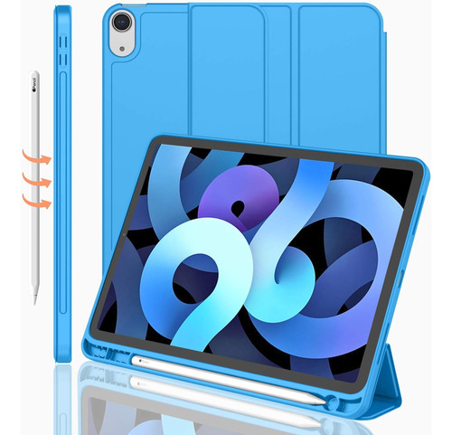 Funda Para iPad Air 4 Imieet Delgada Soporte Lápiz Azul Océa