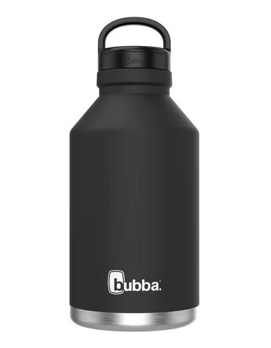 Botella De Agua Recubierta De Goma Acero Inoxidable Negro