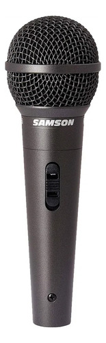 Micrófono dinámico portátil profesional Samson Hypercardioid, color negro