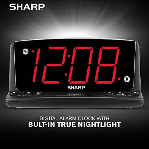 Reloj Despertador Led Sharp Operación Simple Números Grandes