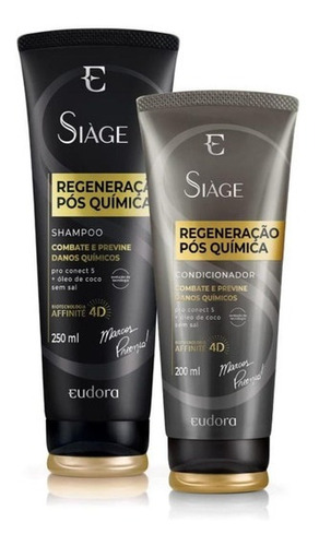 Kit Siàge Expert Regeneração Shampoo +condicionador Eudora 