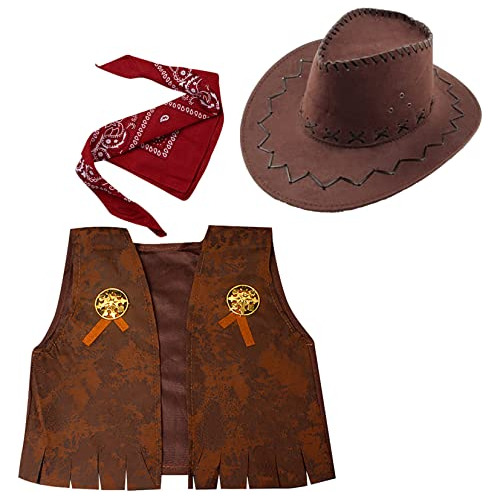 Moggemol Kids Cowboys Cowgirls Wild West Cosplay Fancy Dress