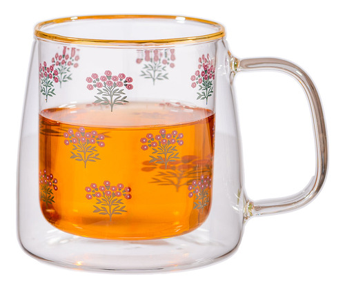 Taza Doble Vidrio Purple Bouquet 400 Ml