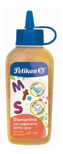 Pelikan Diamantina Con Pegamento Oro Claro 60 Ml