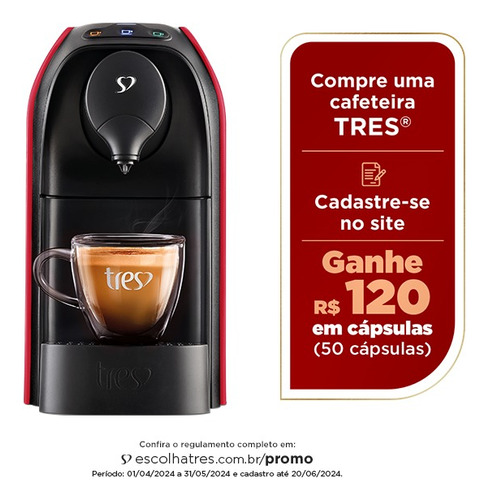 Cafeteira Passione Automática Multipressão Três Corações 