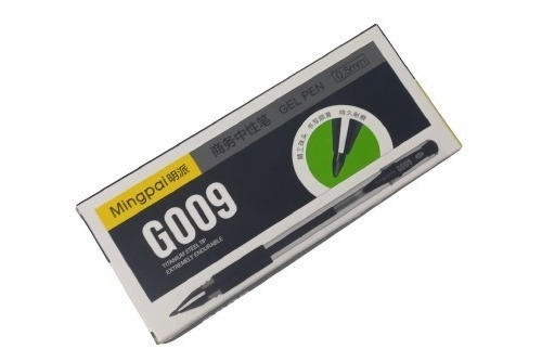  Boligrafo Gel 0.5mm Pack 12 Unds Negro