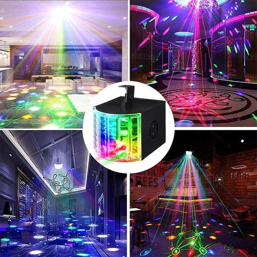 Luces De Fiesta Con Proyector Láser Dj Con Control Remoto