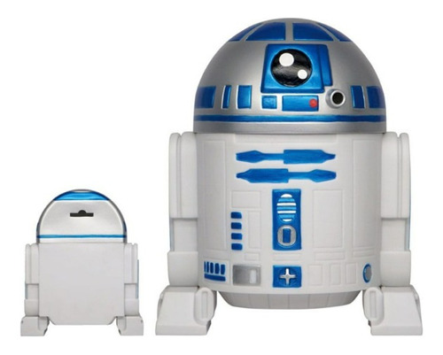 R2 D2 Star Wars Figura Alcancia Monogram Color Azul