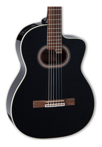 Imagen 2 de 2 de Guitarra Electroacústica Takamine GC6CE para diestros negra laurel brillante