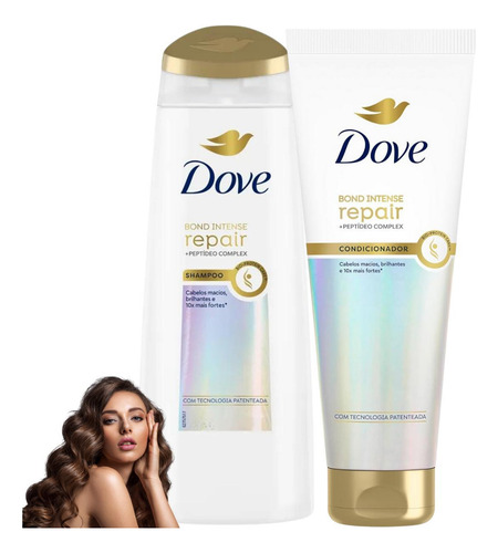 Kit Dove Bond Intense Repair Shampoo Condicionador Miracles