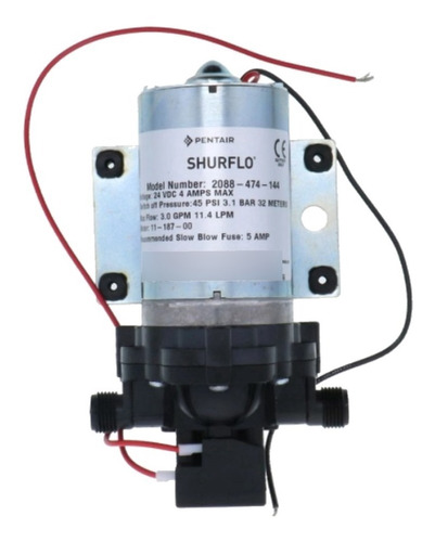 Bomba  De Agua Shurflo 45psi 24v 12lpm 2088-474-144