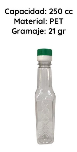 Imagen 5 de 10 de Botellas Plasticas Pet 250 Cc Cuadrada Para Aceite X 99 Un