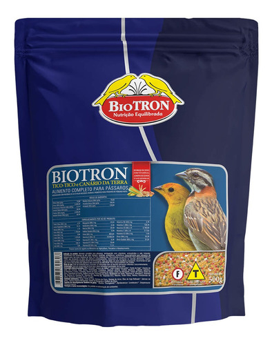 Ração Tico Tico E Canário Da Terra 500g - Biotron