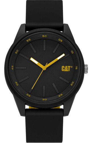 Reloj Cat Black Men, Caja De 42 Mm, Caja Black Abs, Correa D