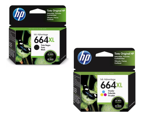 Cartucho Hp 664xl Original Combo