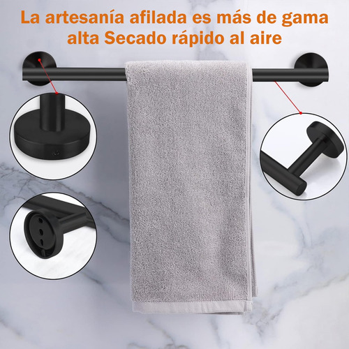 Set De 5 Accesorios Para Baño Acero Inoxidable