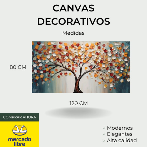 Cuadro Decorativo Arbol Flores Flores Y Arbol 7