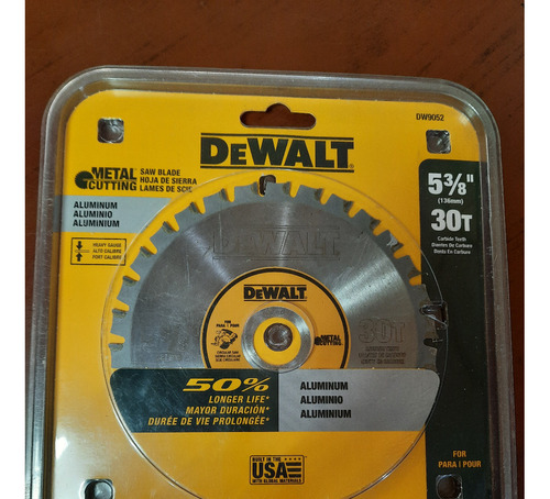 Disco Dewalt De Corte De Aluminio 5.3/8 30 Diente