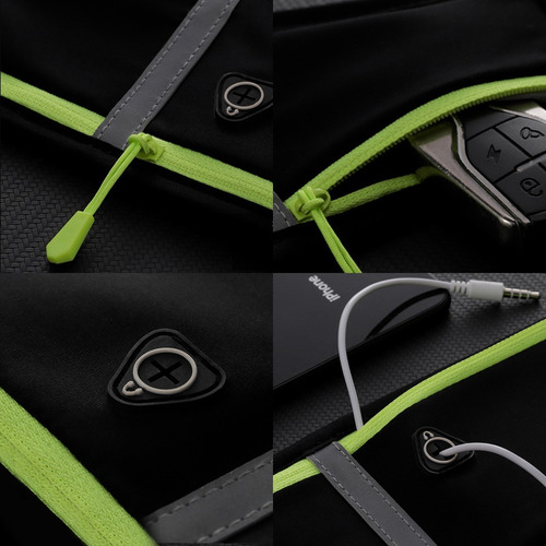 Imagen 8 de 8 de Cangurera Bolsa Deportes Gym Correr Celular Audífonos Llaves