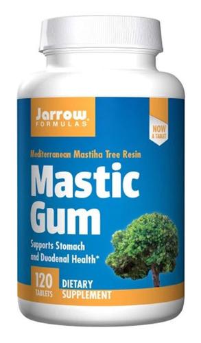 Jarrow Formulas Goma De Lentisco 120 Tabletas Mastic Gum Sabor Sin Sabor