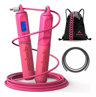 Cuerda Para Saltar Con Contador Crossfit Box Gym Pink