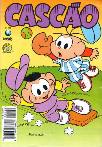 Cascão N° 186 - 36 Páginas - Em Português - Editora Globo - Formato 13 X 19 - Capa Mole - 1994 - Bonellihq Cx177 E23