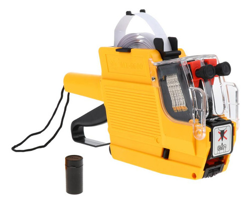 Mx-6600 10 Dígitos 2 Líneas Etiqueta De Precio Amarillo