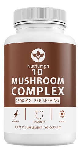 Nutriumph Suplemento De Hongos De 2500 Mg - 90 Capsulas - 10