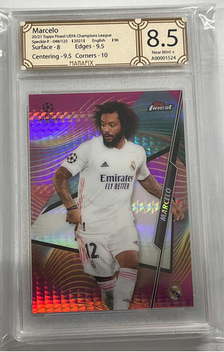 2021 Topps Finest Marcelo Real Madrid /125 Manafix 8.5