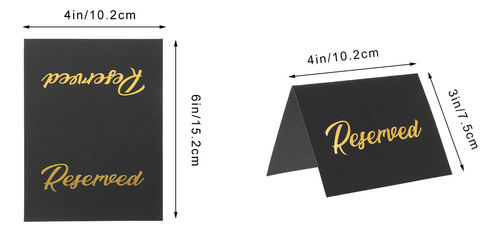 Letrero De Papel Reservado Para Mesa Reservado Para Fiestas,