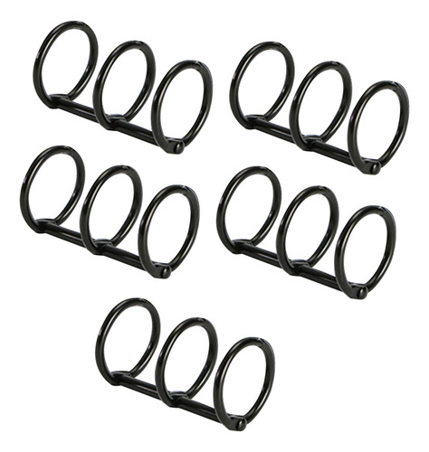 Carpeta De Hojas Sueltas De Metal De 5x3 Anillos, Negro 25mm