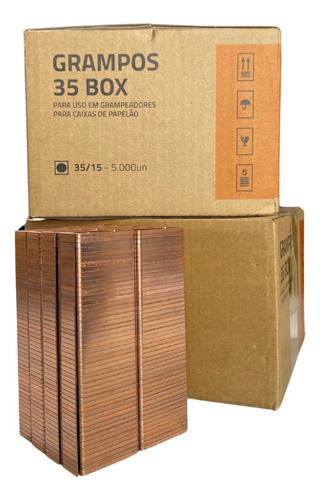 Grampo Box Fechamento Caixa De Papelão 35/15 - Cx Com 10.000