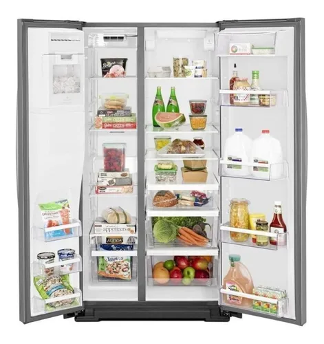 Heladera con freezer Whirlpool WD6580 color acero inoxidable con capacidad de 736L 220V