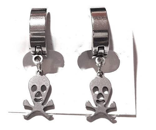 Aros Cubanos Calavera Huesos En Acero Quirurgico.           