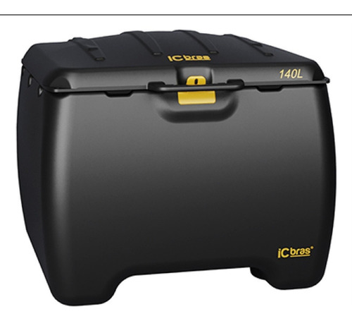 Baú Moto 140 Litros Motoboy Entregas Frete Correios Icbras Preto
