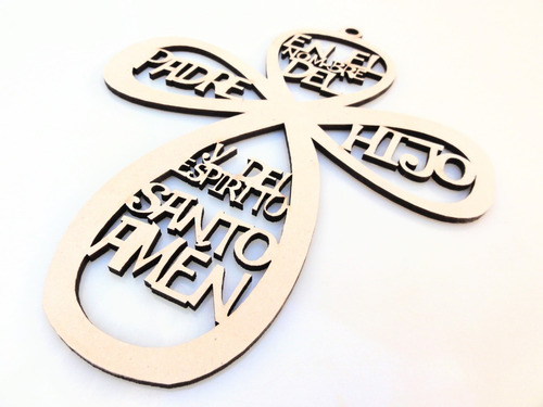 Imagen 4 de 5 de Cruz Oración 20cm - Mdf / Fibrofacil