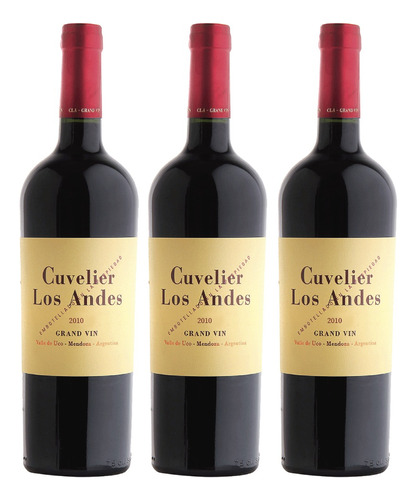 Vino Cuvelier Los Andes Grand Vin 2010 750ml Valle De Uco X3