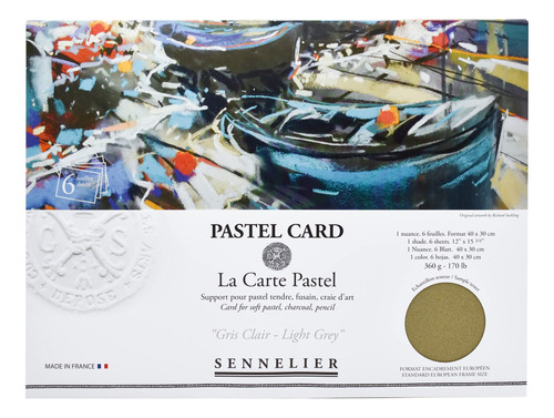 Sennelier Carte Pastel Card Pochette 15.75 X 11  Color Gris