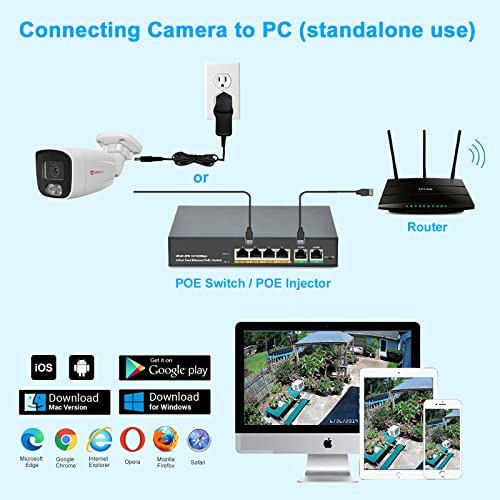 Cùmera Bullet Ip Poe Anpviz 4mp Com Cùmera De Segurança Ip