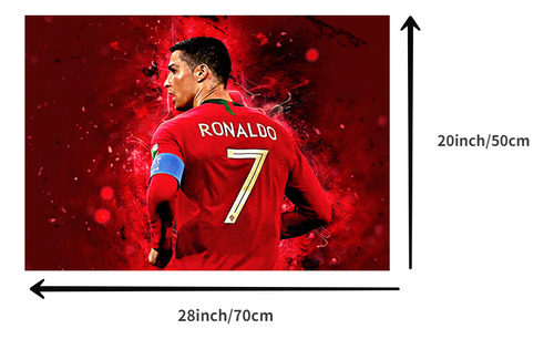 Lienzo De Póster De Fútbol Ronaldo Cr7 Para Decoración De Pa