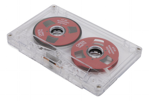 Cinta De Casete En Blanco Con Rollo De Metal Rojo Para 50 Mi