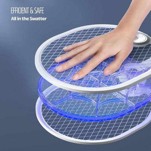 Matamoscas Eléctrico Recargable Y Matamoscas Con Luz Led