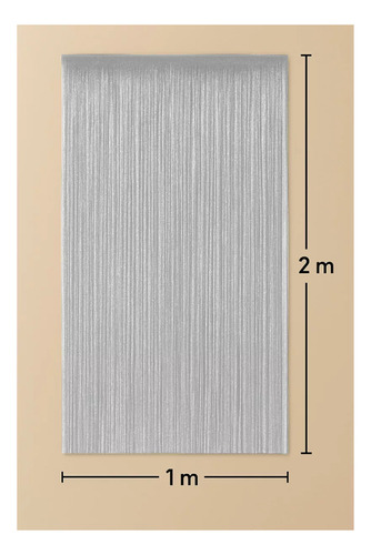 Cortina Lluvia Glitter 2x1 Mts Deco Plateado
