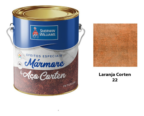Reagente Efeitos Especiais Aço Corten 900ml Sherwin Williams Cor Laranja Corten
