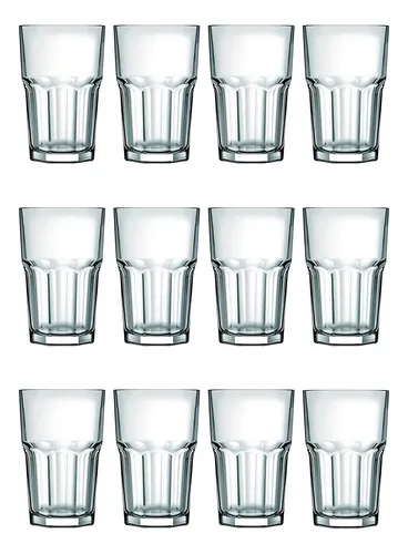 Vaso Bristol X12 520cc Nadir 2911 Vidrio Agua Fernet Durax Color Transparente