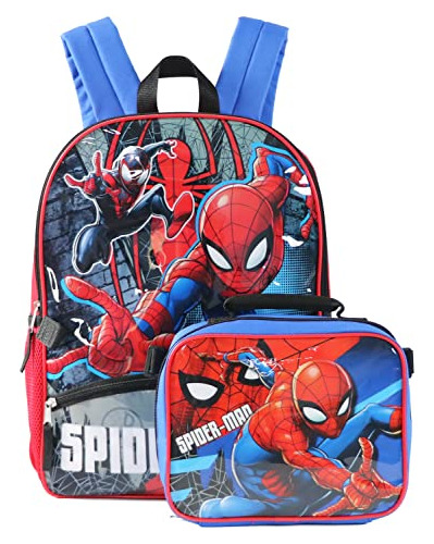 Mochila Marvel Spiderman Con Bolsa De Almuerzo Una Sc9hm